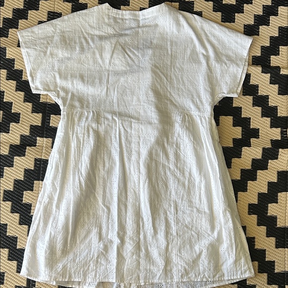 EUC Madewell Cream Eyelet Button-Down Mini Dress - Picture 5 of 5